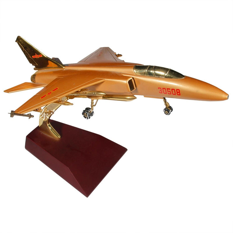 Die-Cast Alloy High Simulation Airplane Model J-10 Fighter Jet Model in 1/48 Scale with Landing Gear for High-End Gifts